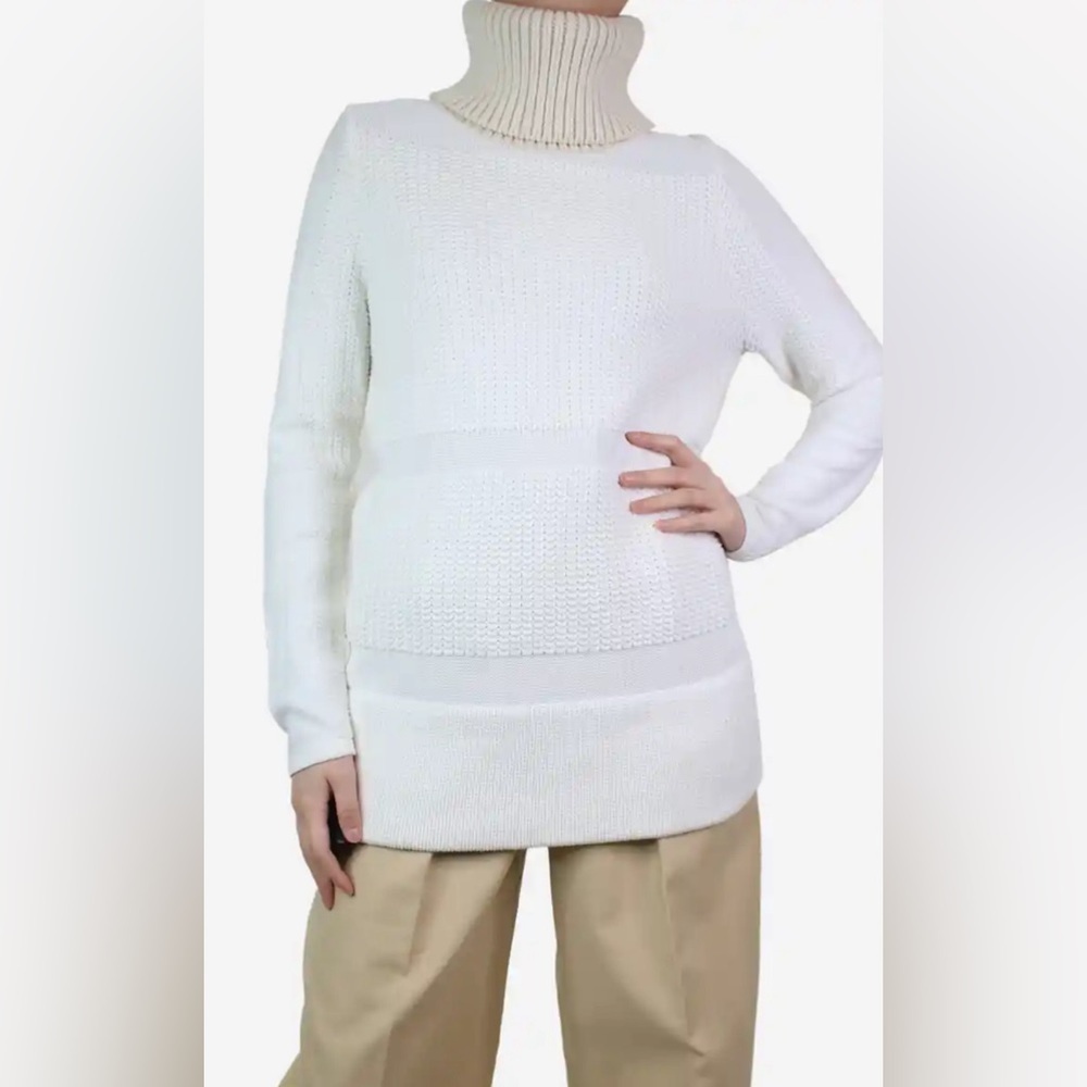 Helmut Lang Ribbed Funnel Neck Sweater S